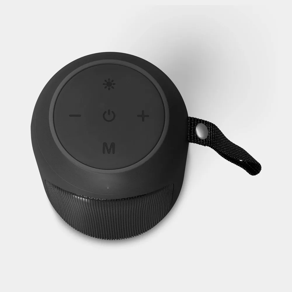 IPX4 Waterproof Portable Bluetooth Speaker with Ambient Light & Carry Strap