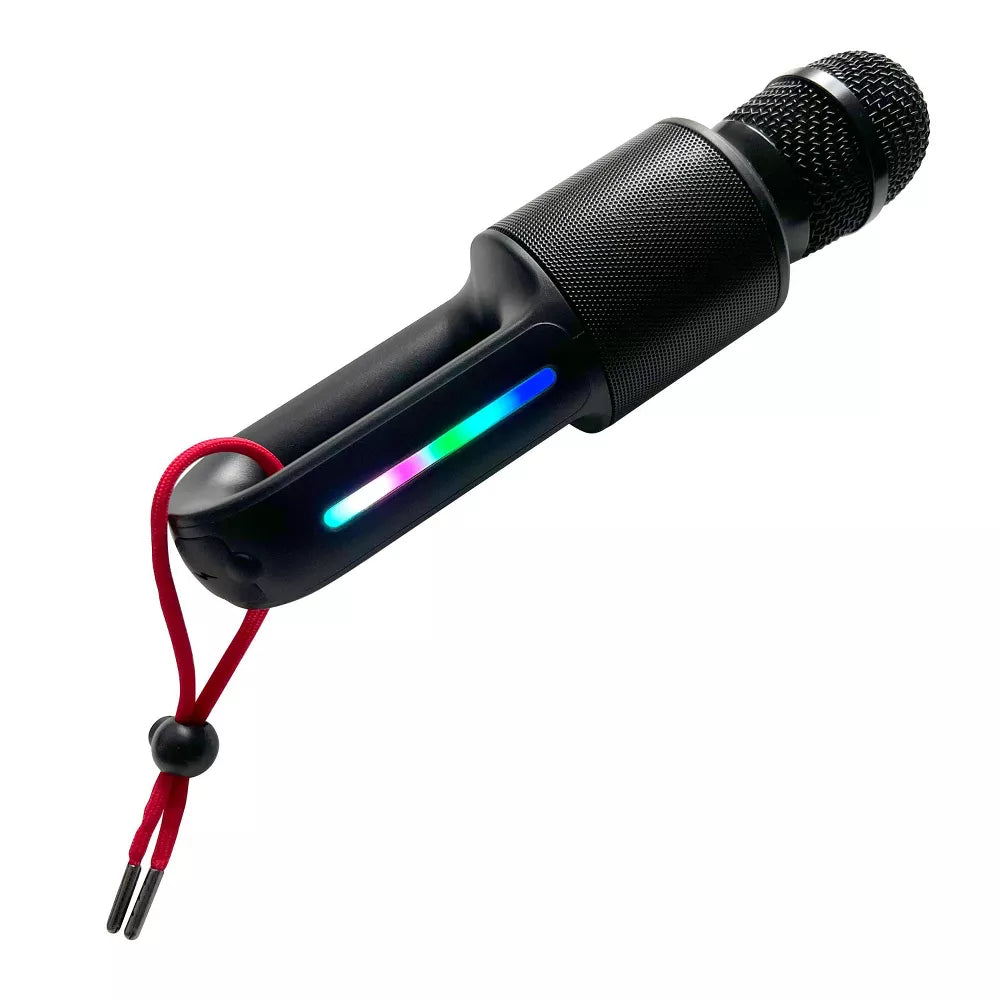 Portable Bluetooth Karaoke Microphone with Synchronized Lighting Effects