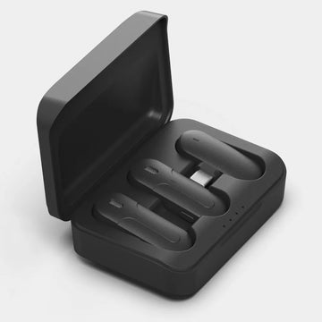 USB-C Wireless Lavalier Lapel Microphone with Charging Case